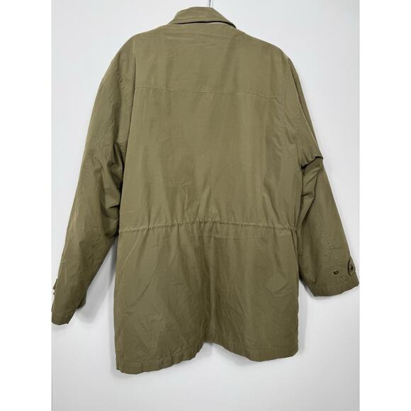 Members Only Olive Green Field Jacket Coat L Quilted Zip Out Liner Pockets - Picture 3 of 9
